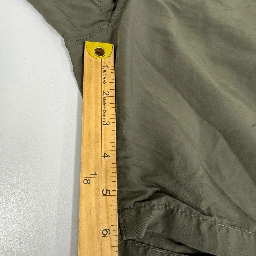H&M‎ Regular Fit Shorts Mens L Olive Green Excellent Nylon Drawstring 0951707 3